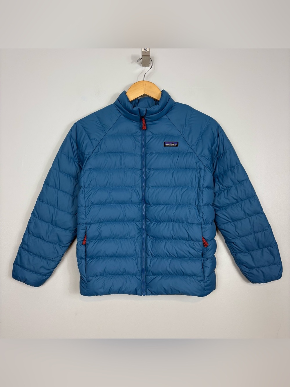 Patagonia Kids Down Sweater Puffer Jacket Blue Sz XL/14 Style 68625
